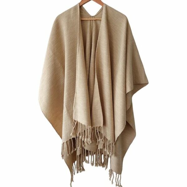 Ruana Artesanal de Mujer, Beige