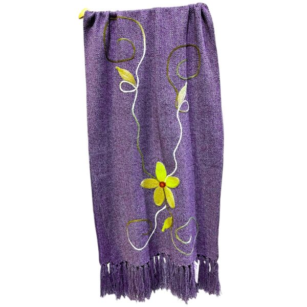 echarpe artesanal morado