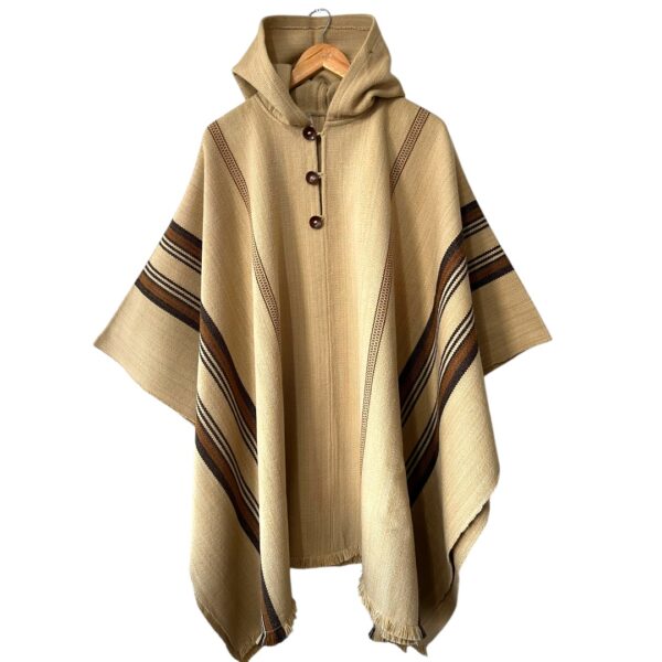 poncho de lana, artesanal