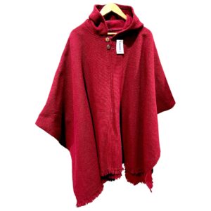 Poncho Cordillera rojo oscuro
