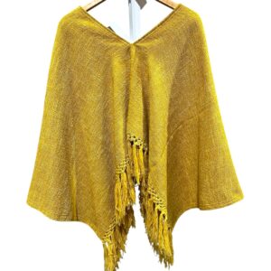 Poncho artesanal de mujer en lana polda