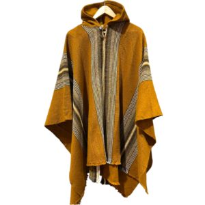 poncho Cordillera mostaza con franjas