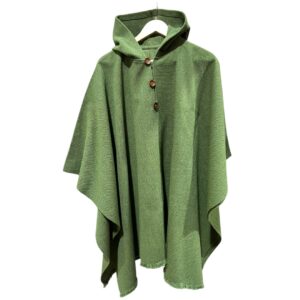 Poncho artesanal verde